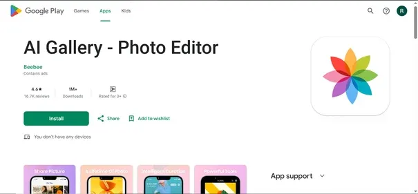 AI GALLERY - PHOTO EDITOR preview