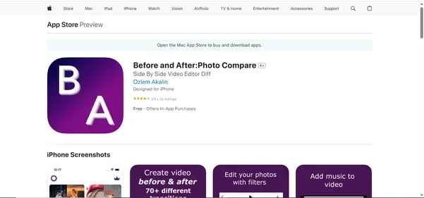 Before and After: Photo Camera preview