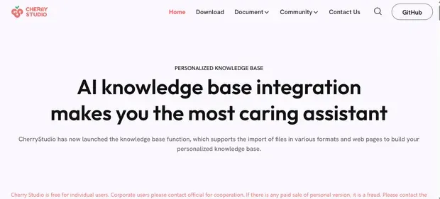 Cherry Studio AI preview