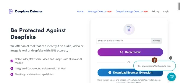 DEEPFAKEDETECTOR AI preview