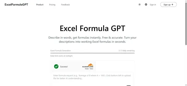 EXCELFORMULAGPT preview