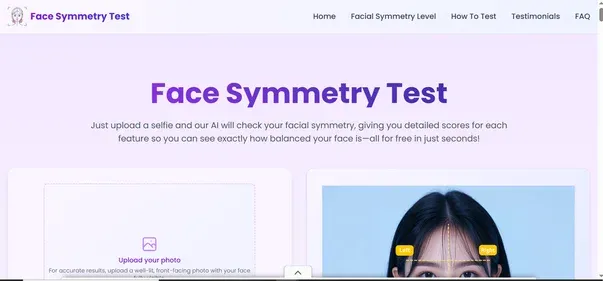 FACESYMMETRYTEST AI preview