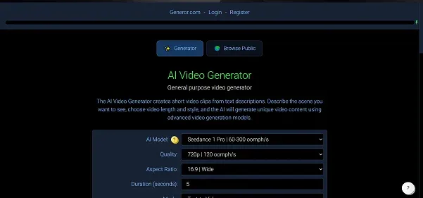 GENEROR VIDEO preview