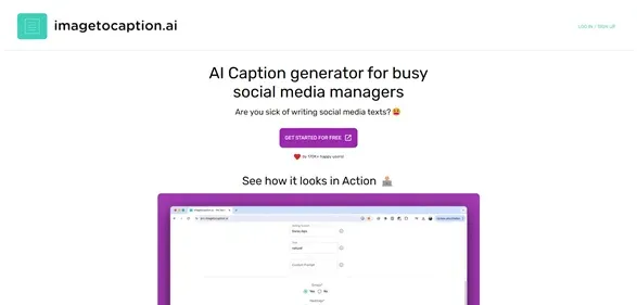 ImageToCaption AI preview