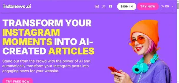 Instanews AI preview