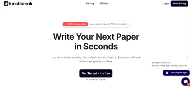 Lunchbreak AI preview