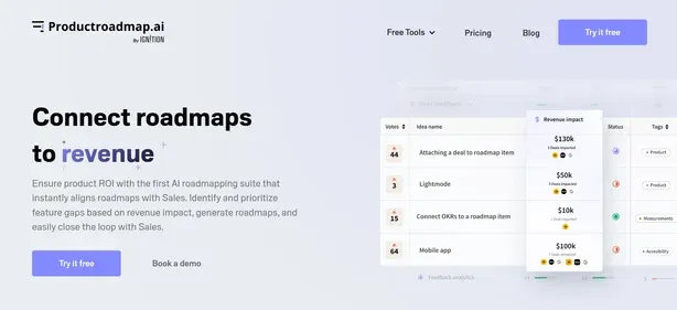 PRODUCTROADMAP AI preview