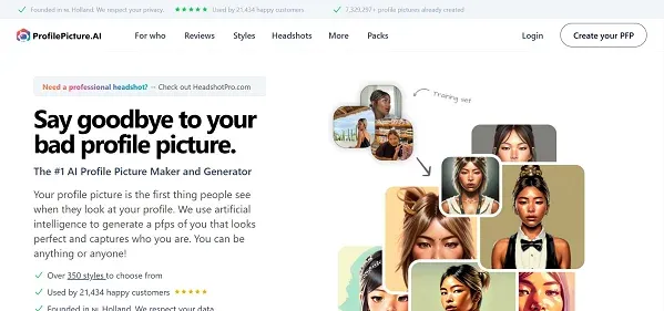 ProfilePicture AI preview