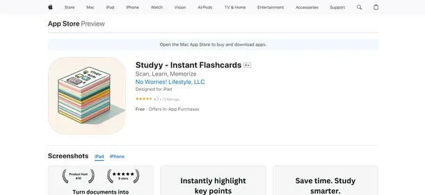 Studyy Instant Flashcards preview