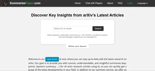 SummarizePaper preview