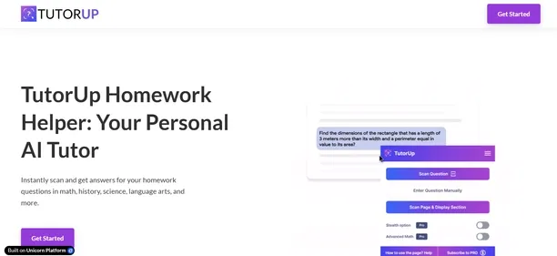 TutorUp Homework Helper preview