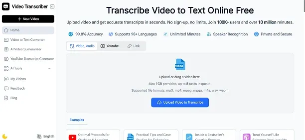 Video Transcriber AI preview