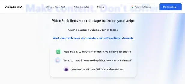 VideoRock AI preview
