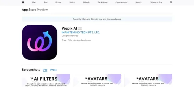 WEPIX AI preview