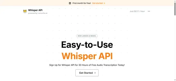 WHISPERAPI preview